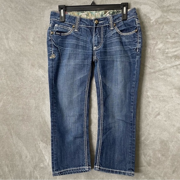 Adiktd Denim - Adiktd Dark Wash Denim Jean Capris Women's Size 0 / 26 Y2K Style
